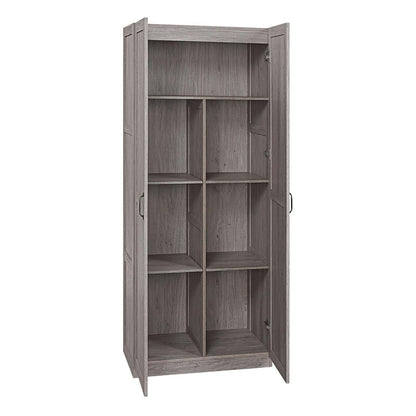Manhattan Comfort Hopkins Modern Freestanding Storage Closet with 7 Shelves - Grey|Armoire de rangement autoportante moderne Hopkins de Manhattan Comfort avec 7 tablettes - noire