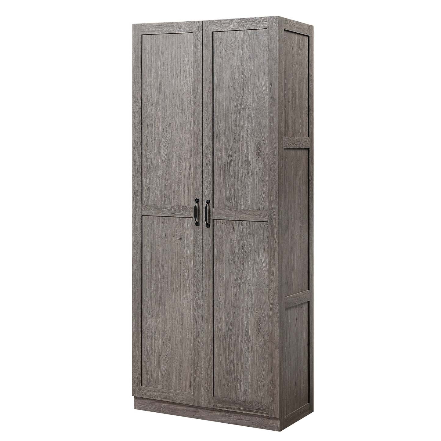 Manhattan Comfort Hopkins Modern Freestanding Storage Closet with 7 Shelves - Grey|Armoire de rangement autoportante moderne Hopkins de Manhattan Comfort avec 7 tablettes - noire