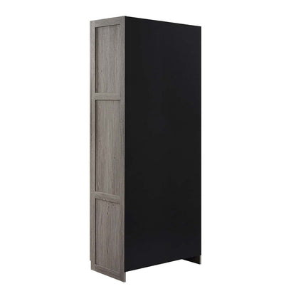 Manhattan Comfort Hopkins Modern Freestanding Storage Closet with 7 Shelves - Grey|Armoire de rangement autoportante moderne Hopkins de Manhattan Comfort avec 7 tablettes - noire