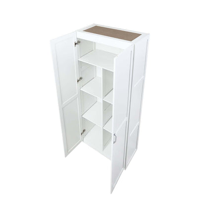 Manhattan Comfort Hopkins Modern Freestanding Storage Closet with 7 Shelves - White|Armoire de rangement autoportante moderne Hopkins de Manhattan Comfort avec 7 tablettes - grise