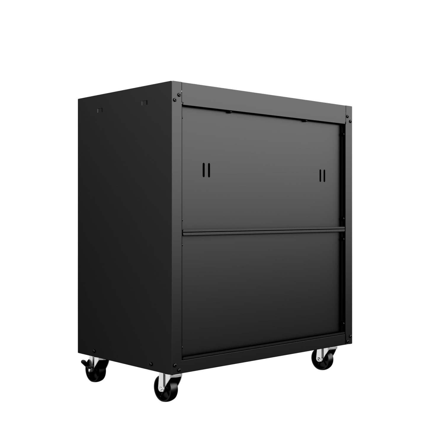 Manhattan Comfort Fortress Textured Metal 31.5 Garage Mobile Cabinet with Drawer &amp; 2 Adjustable She|Armoire mobile Fortress de Manhattan Comfort de 31,5 po en métal texturé avec tiroir et 2 tablettes