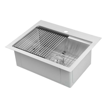 Ancona 25 Dual Mount Workstation Kitchen Sink - AN-33103|Évier de cuisine poste de travail sous plan ou en surface Ancona de 25 po - AN-33103|D77GKZCQ