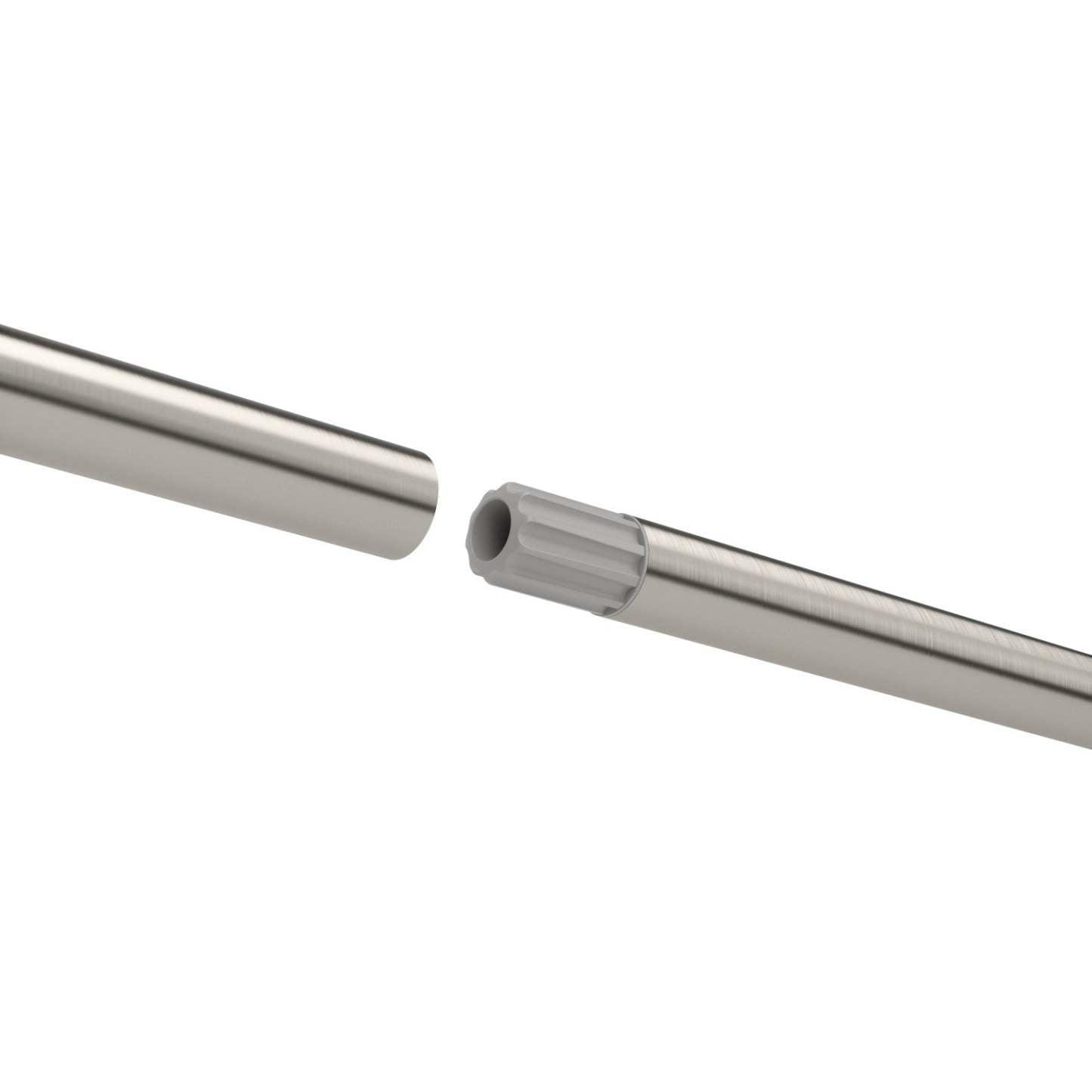 Umbra Zen Tringle à rideau extensible en acier nickelé 1 - 64-128 | Tringle à rideaux extensible Zen de Umbra en acier nickel de 1 po - 64 po à 128 po