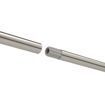 Umbra Zen Tringle à rideau extensible en acier nickelé 1 - 64-128 | Tringle à rideaux extensible Zen de Umbra en acier nickel de 1 po - 64 po à 128 po