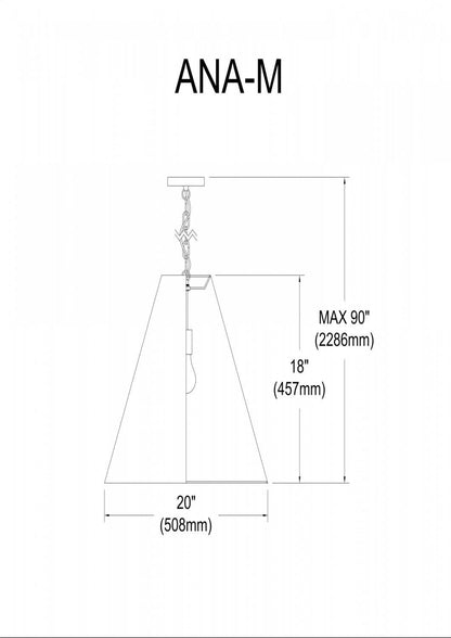Dainolite Anaya 1 Light Pendant Medium Aged Brass Black/Gold Shade Lamp|Luminaire suspendu moyen Anaya de Dainolite avec abat-jour noir et doré, fini laiton vieilli et 1 ampoule
