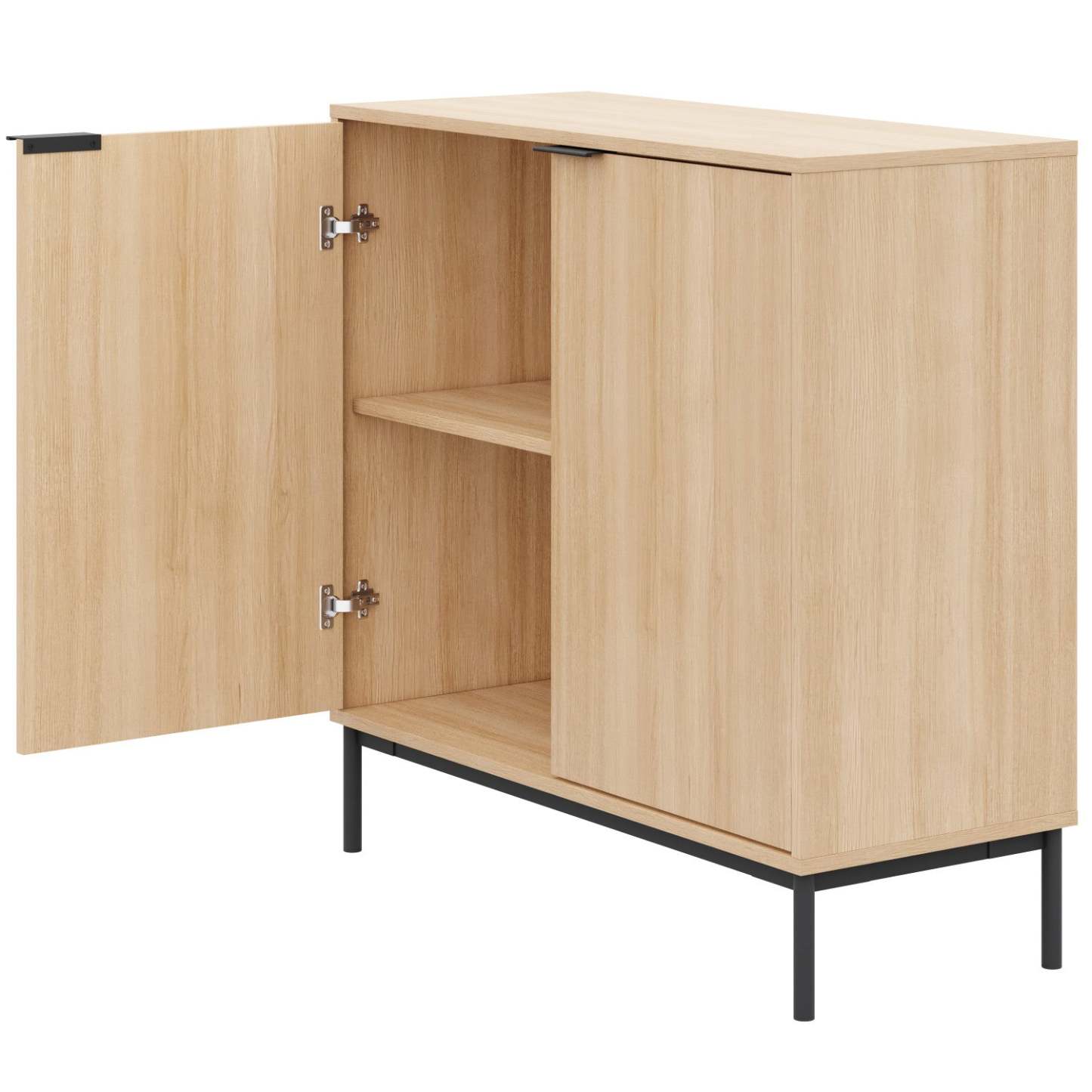 Armoire de rangement Nordika Slim à 2 portes - Chêne blond naturel | Armoire de rangement mince Nordika à 2 portes - chêne blond naturel