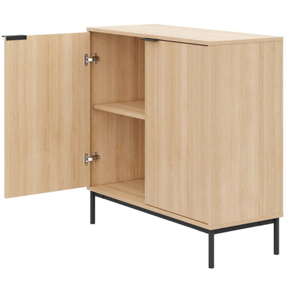 Armoire de rangement Nordika Slim à 2 portes - Chêne blond naturel | Armoire de rangement mince Nordika à 2 portes - chêne blond naturel