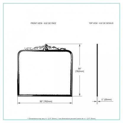 Miroir Camans de 29,92 po doré