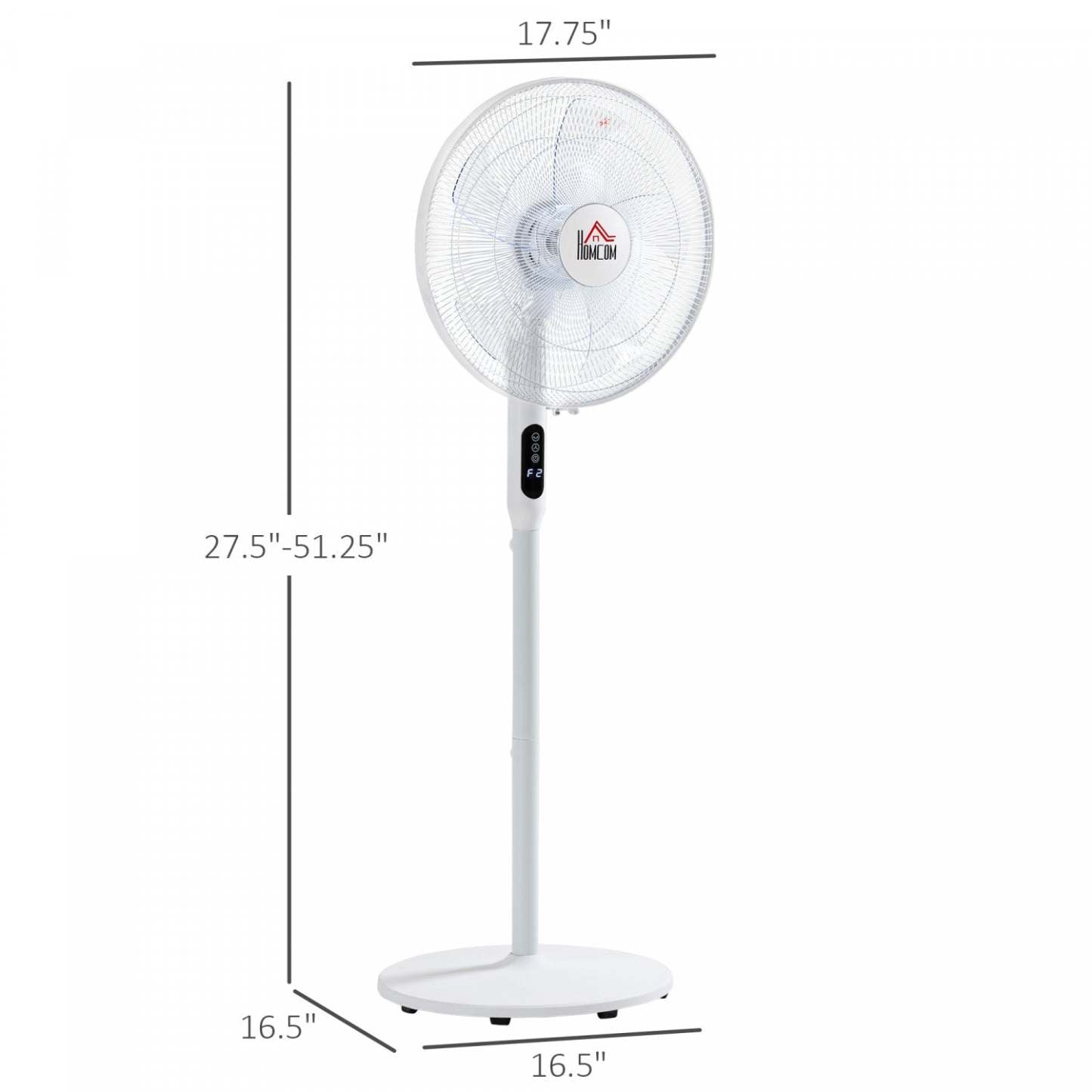 Homcom Ventilateur Sur Pied 18 Pouces Avec Minuterie 18h|Homcom 18-inch Pedestal Fan With 18h Timer