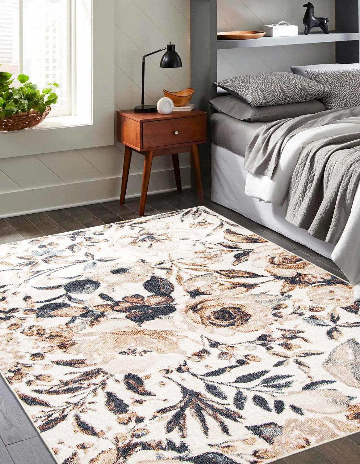 Tapis ivoire Rosette - 8'0 X 10'0 | Carpette Rosette ivoire - 8 pi 0 po x 10 pi 0 po