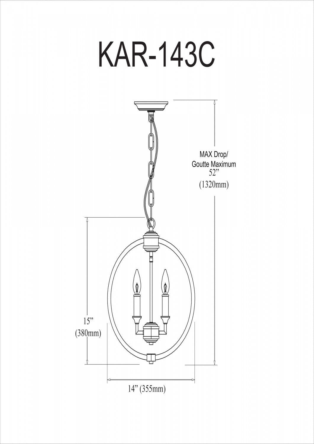 Dainolite Karland 3 Light Chandelier Crystal Studded Banding Polished Chrome Finish Lamp|Lustre Karland de Dainolite avec bande cloutée de cristaux, fini chromé poli et 3 ampoules