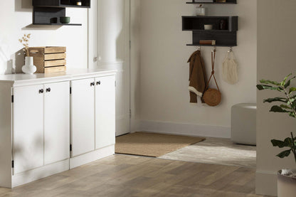 Morgan Petite armoire de rangement à 2 portes - Blanc pur | Morgan Armoire De Rangement 2 Portes - Blanc Solide