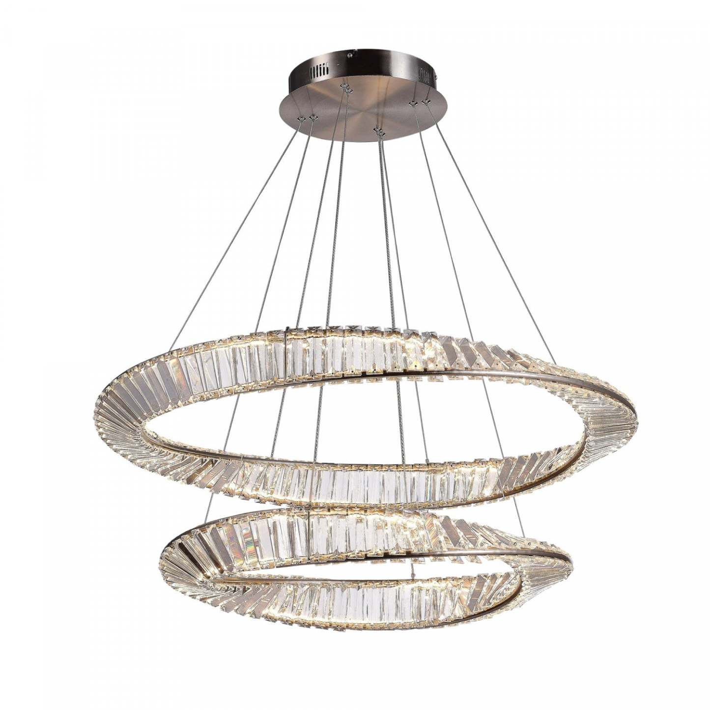 Stella 90 W LED Satin Nickel Chandelier|Lustre Stella nickel satiné à DEL de 90 W|D06HUOA4