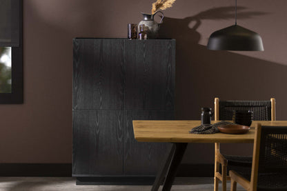 Armoire d'appoint pour buffet haut Arum - Chêne noir | Buffet d'appoint haut Arum - chêne noir