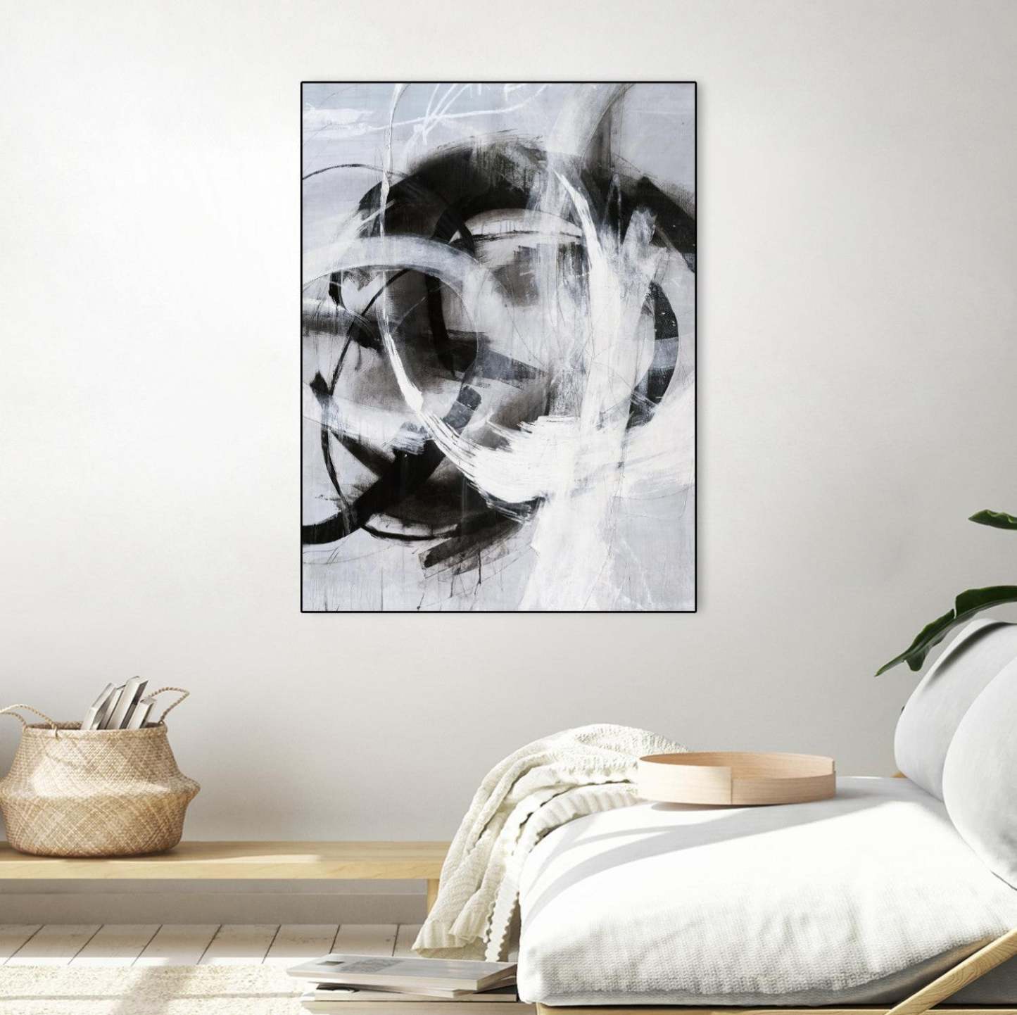 Œuvre d'art murale sur toile encadrée noire « No Turning Radius » 24 x 32