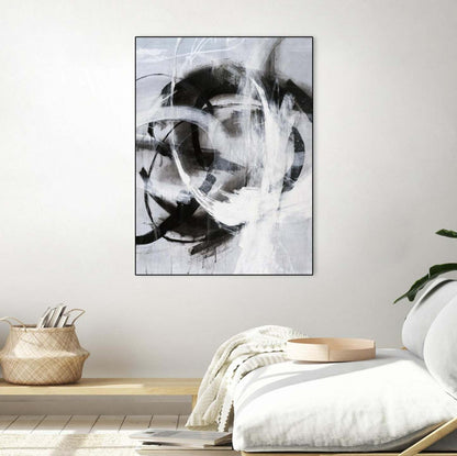 Œuvre d'art murale sur toile encadrée noire « No Turning Radius » 24 x 32