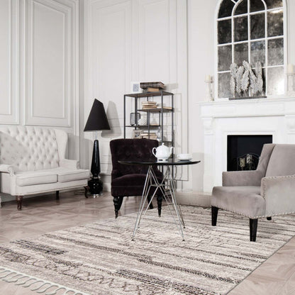 Tapis d'aire Vera Aztec ivoire/gris - 5'2 x 7'5| Carpette Vera Aztèque ivoiregrise - 5 pi 2 po x 7 pi 5 po|D86FZV5Z