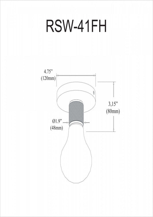 Dainolite Roswell 1 Light Flush Mount Small Aged Brass Lamp|Petit plafonnier affleuré Roswell de Dainolite avec finition laiton vieilli et 1 ampoule