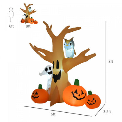 Homcom 8ft Haunted Tree Gonflable Halloween Décoration|Homcom Arbre Fantôme Gonflable d'Halloween