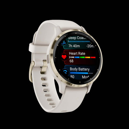 Garmin Venu® 3s Montre Gps Intelligente - Suivi De Santé Avec 14 Jours D'autonomie, 41 Mm - Boîtier Ivoire