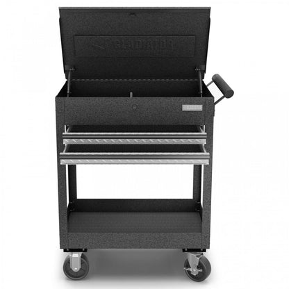 Gladiator 2-Drawer Utility Cart - Silver Tread|Chariot utilitaire à 2 tiroirs de Gladiator - bande de roulement argentée