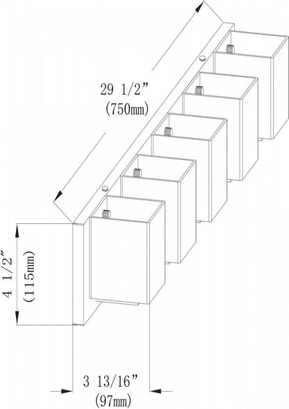 Dainolite Verona 5 Light Vanity Light Polished Chrome Finish White Glass Shade Lamp|Lumière de coiffeuse Verona de Dainolite avec abat-jour en verre blanc, fini chromé poli et 5 ampoules
