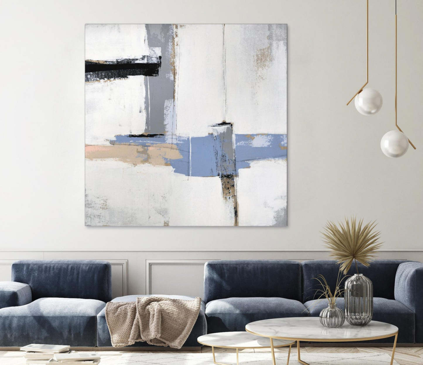 Œuvre murale géante « Broken Edges I » 72 x 72