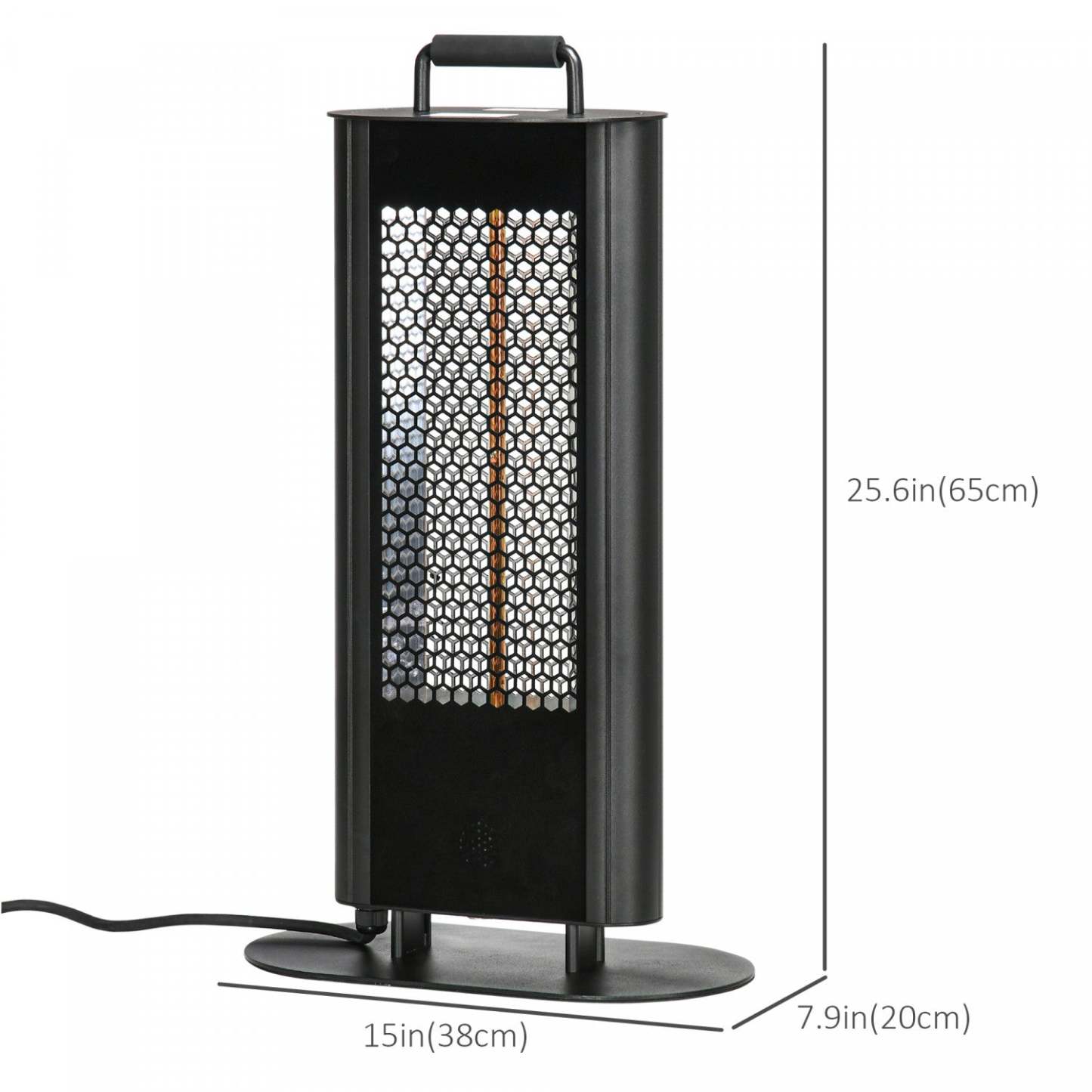 Outsunny Chauffe-terrasse Électrique Avec Éblouissement Ultra-faible Et 6 Réglages De Chaleur, 1200w Alliage D'Aluminium Frees|Outsunny Electric Patio Heater With Ultra-faible Eblouissement Et 6 Réglages De Chaleur, 1200w Aluminum Alloy