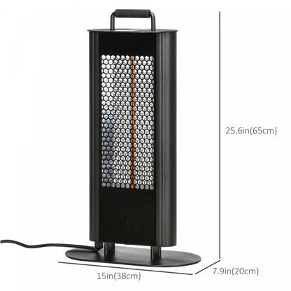 Outsunny Chauffe-terrasse Électrique Avec Éblouissement Ultra-faible Et 6 Réglages De Chaleur, 1200w Alliage D'Aluminium Frees|Outsunny Electric Patio Heater With Ultra-faible Eblouissement Et 6 Réglages De Chaleur, 1200w Aluminum Alloy
