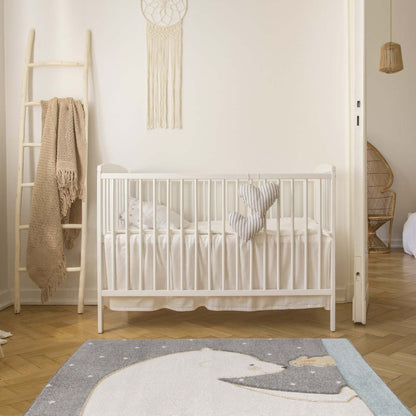 Kids Polar Bear Rabbit Area Rug - 5'3 x 7'7|Carpette à motif d'ours polaire avec lapin pour enfants - 5 pi 3 po x 7 pi 7 po