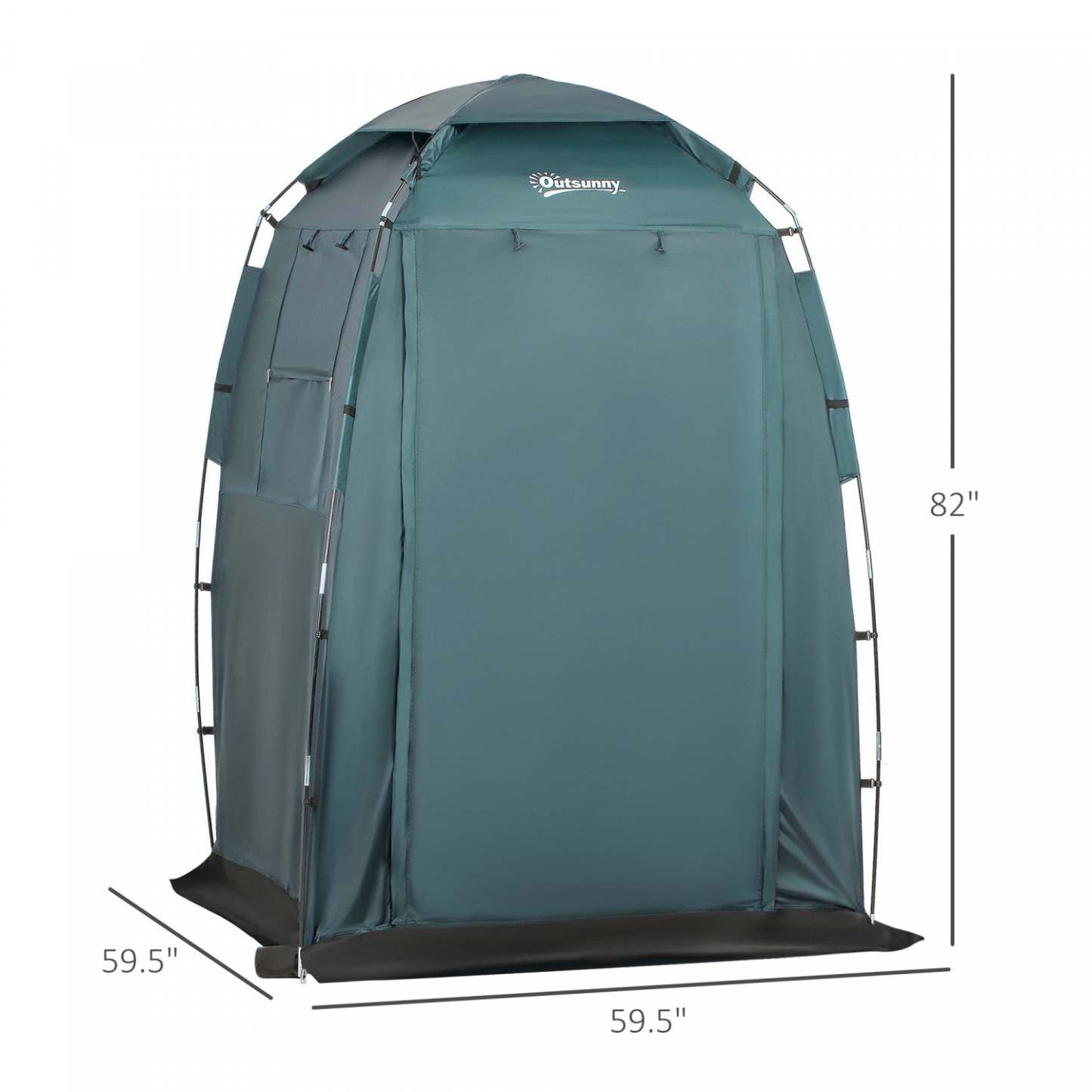 Outsunny 60 X 60 X 82 Tente De Douche Extra Large Salle De Changement Intimité Portable Abri De Camping Avec|Outsunny Tente De Douche De Camping Pop Up Pliable Portable Avec Fenêtres, Tapis De Sol Et Sac De Transport