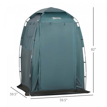 Outsunny 60 X 60 X 82 Tente De Douche Extra Large Salle De Changement Intimité Portable Abri De Camping Avec|Outsunny Tente De Douche De Camping Pop Up Pliable Portable Avec Fenêtres, Tapis De Sol Et Sac De Transport