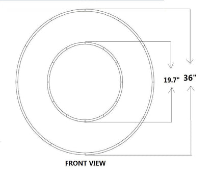 Penn Black 47.24 Miroir|Miroir Penn de 47,24 po noir