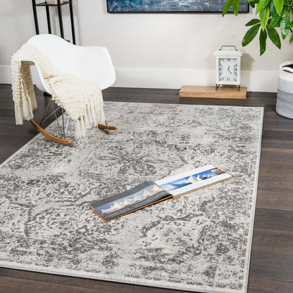 Tapis Roma Medallion Gris 5x8 | Carpette Roma Medallion grise 5 x 8 | D80GGSSK