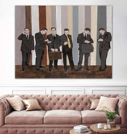 Œuvre d'art murale géante « Conference Break » 72 x 54