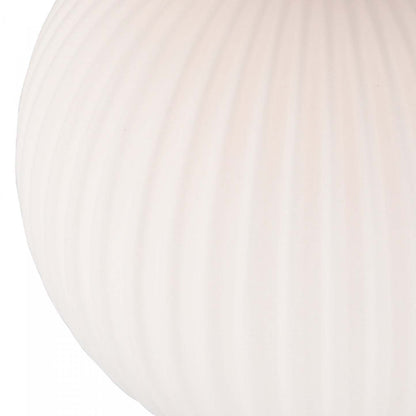 Lampe suspendue Kate à 1 lumière 14, laiton brossé avec verrerie nervurée | Suspension A 1 lampe Kate De 14 po, Laiton Brosse Et Verre Nervure