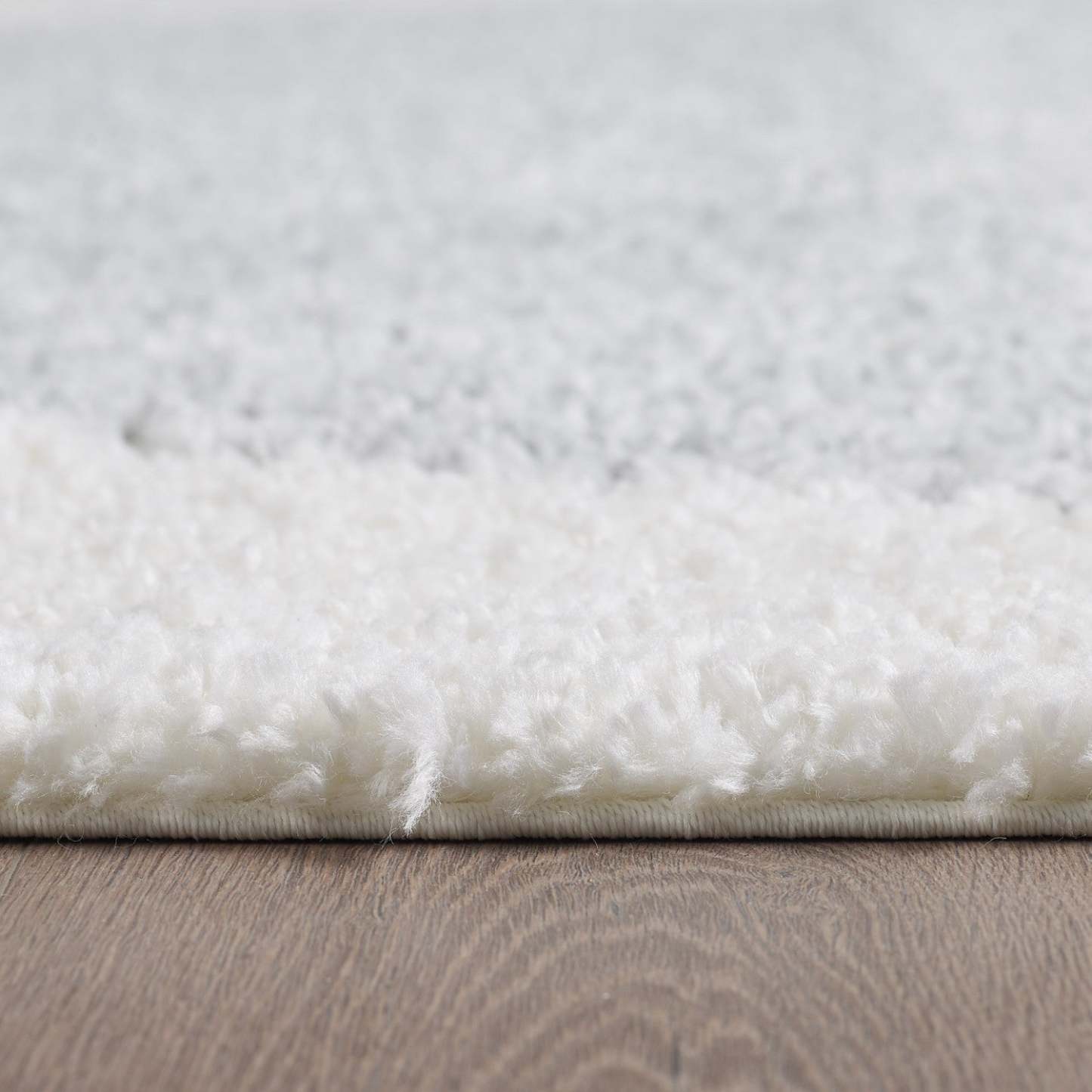 Carpette à poil long Paris crème à motif de cercles - 6 pi 7 po x 9 pi 6 po