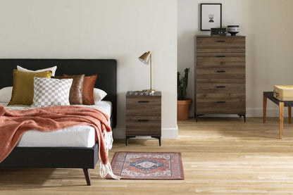 Musano 2-Drawer Nightstand - Natural Walnut|Table de nuit Musano à 2 tiroirs - noyer naturel