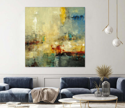 Œuvre d'art murale géante « Look Before You Leap » 54 x 54