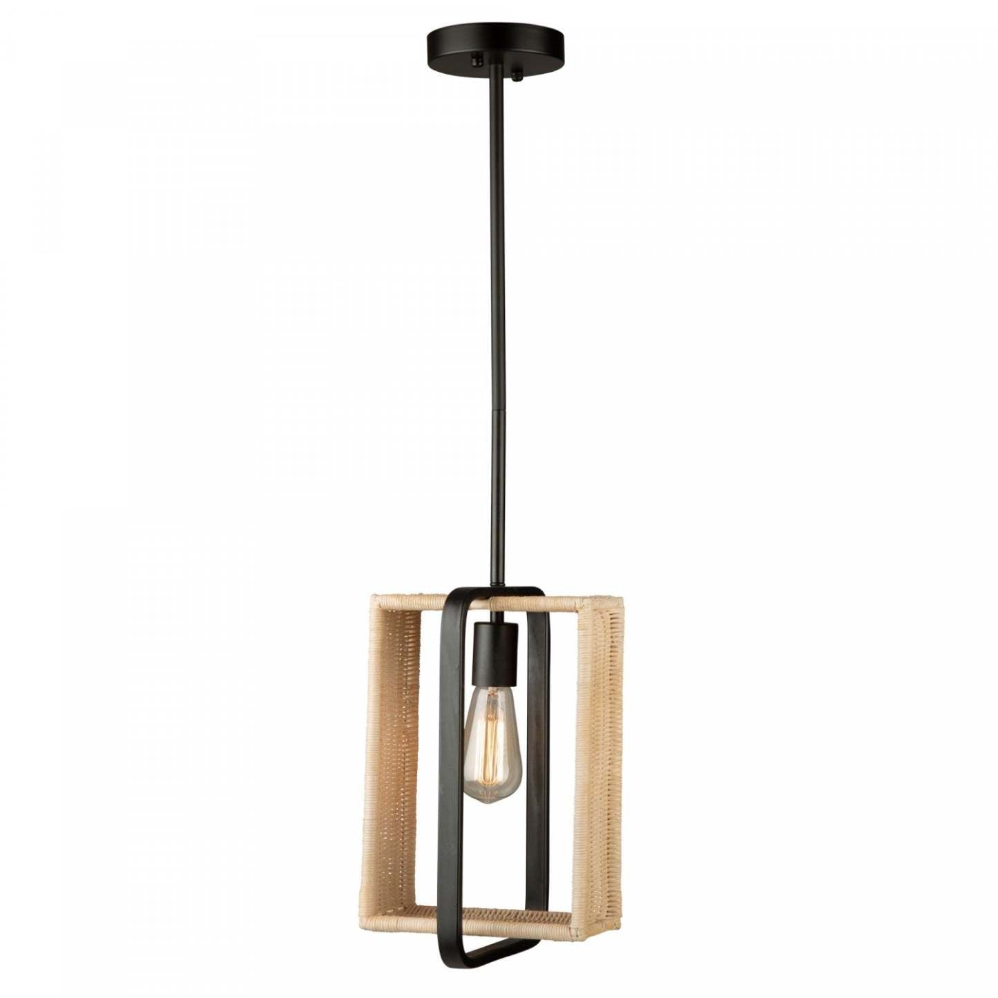 Luminaire suspendu noir à 1 ampoule Perris | Luminaire suspendu Perris noir à 1 ampoule | D06H8OFH