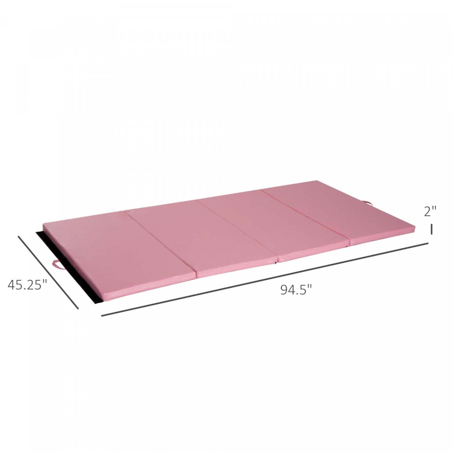 Soozier 4ft X 8ft X 2inch Tapis de gymnastique pliant Tri-fold avec poignées de transport pour Mm|Soozier 4pix6pix2pouce Pu Cuir Gymnastique Culbutage Tapis De Gym Arts Pliant Yoga Exercice Tampon 4