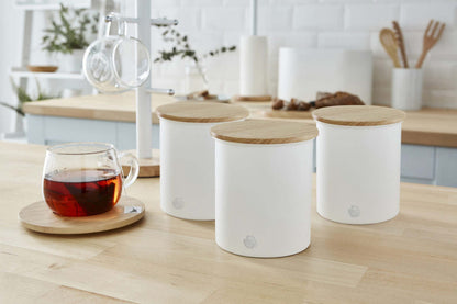 Salton Swan Nordic White Canisters - Set of 3|Boîtes blanches Swan de style nordique - ensemble de 3