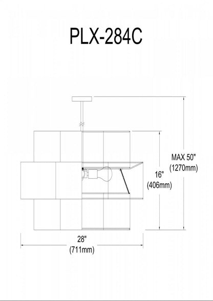 Dainolite Phlox 4 Light Chandelier Matte Black White Shade Lamp|Lustre Phlox de Dainolite avec abat-jour blanc, fini noir mat et 4 ampoules