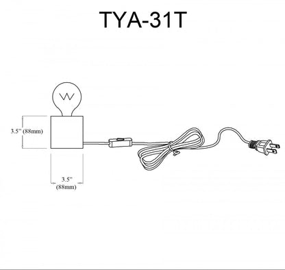 Dainolite Tonya 1 Light Table Lamp Grey|Lampe de table Tonya de Dainolite avec fini gris et 1 ampoule