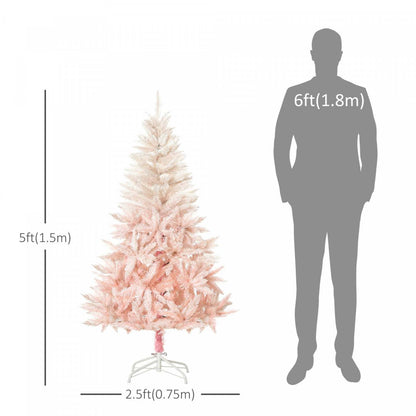 Homcom 5ft Arbre De Noël Artificiel Avec 450 Pointes|Homcom Arbre De Noël Artificiel De 5 Pieds Avec 450 Pointes
