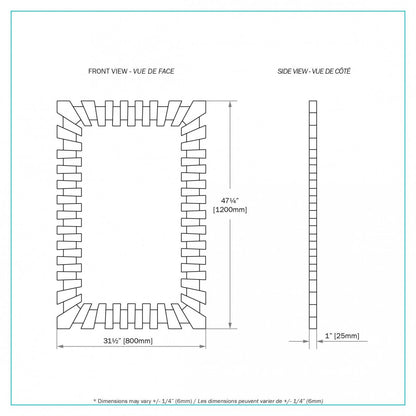 Penn Silver 47.24 Mirror|Miroir Penn de 47,24 po argenté