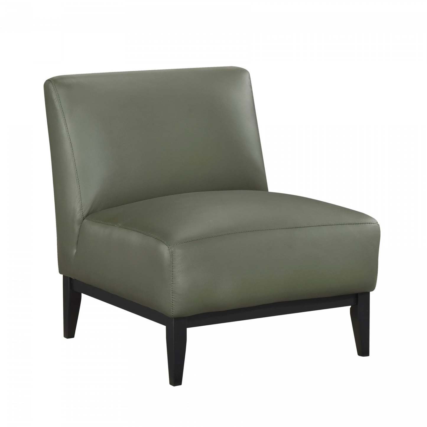 Chaise d'appoint Murdock en cuir vert | Fauteuil D'appoint Murdock En Cuir Vert
