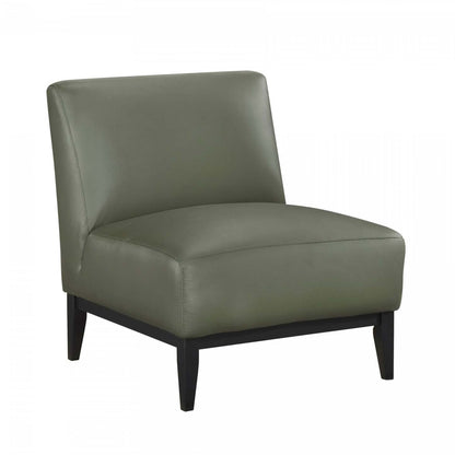 Chaise d'appoint Murdock en cuir vert | Fauteuil D'appoint Murdock En Cuir Vert