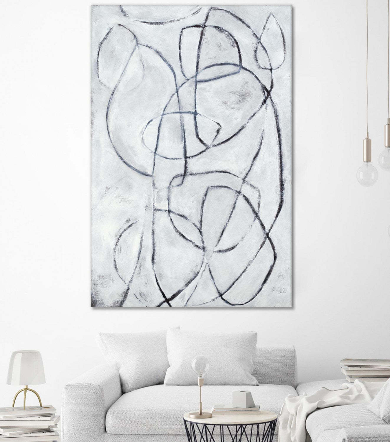 Œuvre d'art murale géante « Temps suspendu » 72 x 48