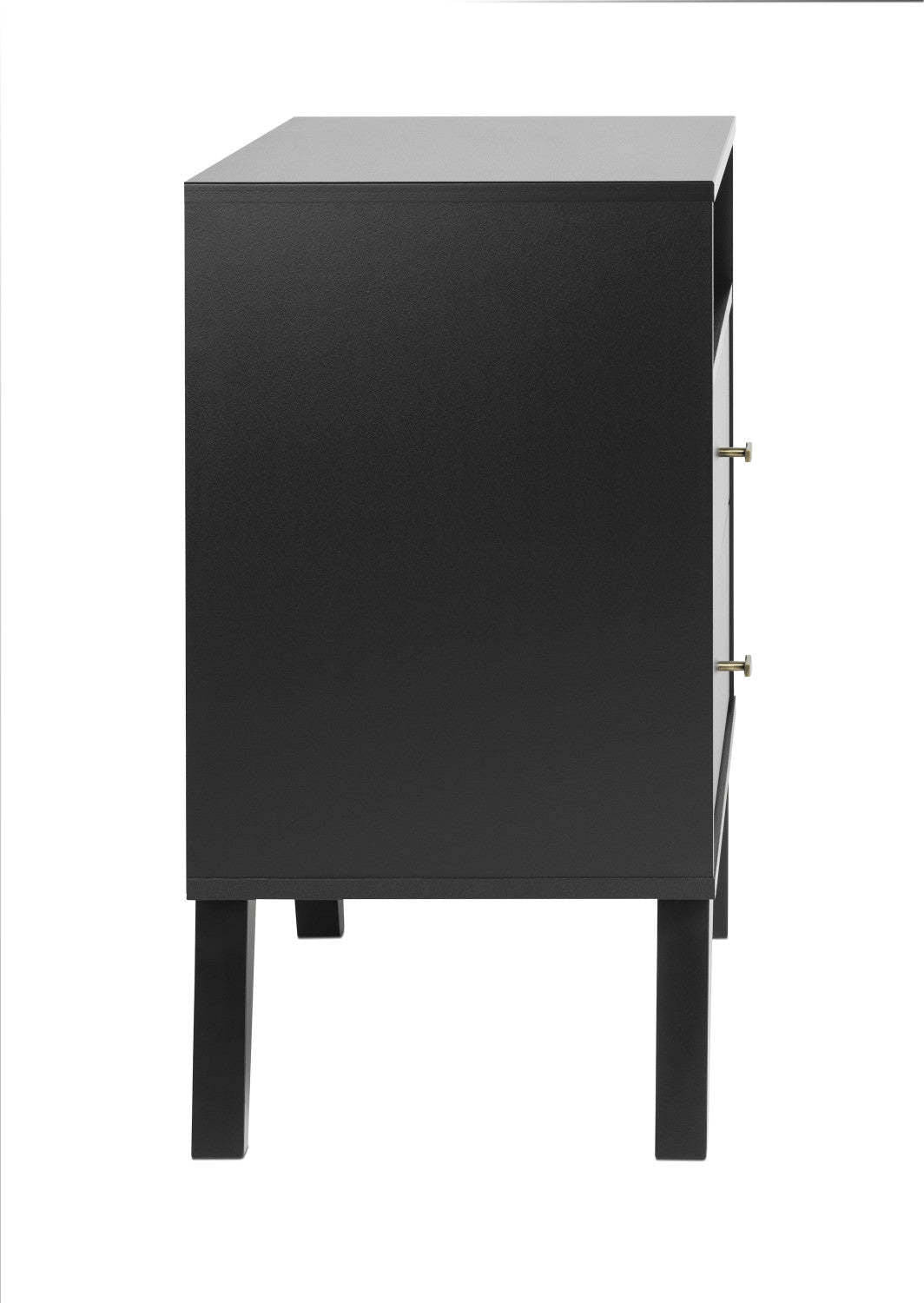 Milo 2-Drawer Tall Nightstand - Black|Table de nuit haute Milo à 2 tiroirs - noire